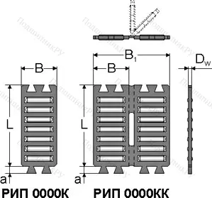 Модификация подшипника РИП-3020/0120 размер 3x20x120