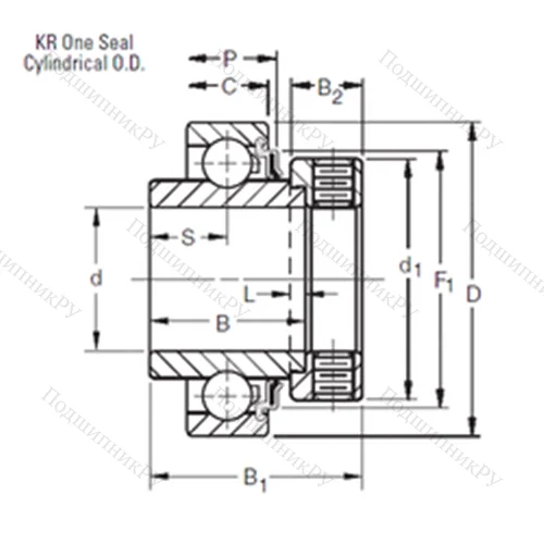 Подшипник шариковый радиальный 1100KR