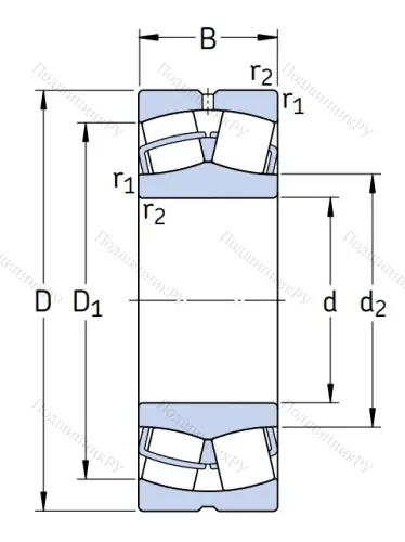 Сферический роликовый подшипник 22330 CC/W 33 от производителя  SKF