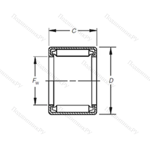 Подшипник игольчатый радиальный B-710 от производителя  TIMKEN Подшипник игольчатый радиальный B-710 от производителя  TIMKEN
