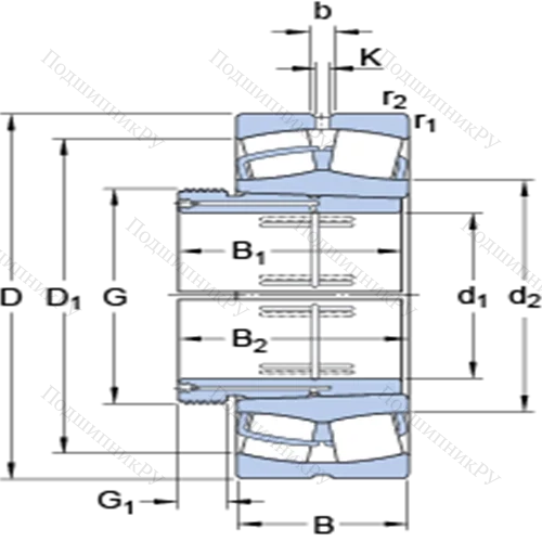 Сферические роликоподшипники на стяжной втулке 23252 CCK/W 33 + AOH 2352 G