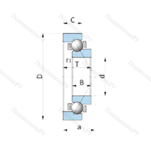 Подшипник шариковый радиально-упорный BA 246-2A