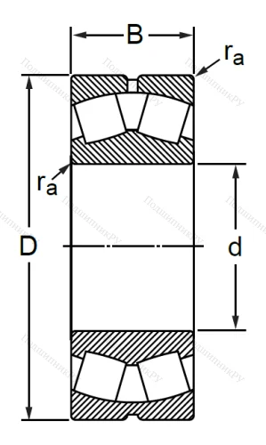 Сферический роликовый подшипник 3511 АМН (22211 MBW 33) в Москве