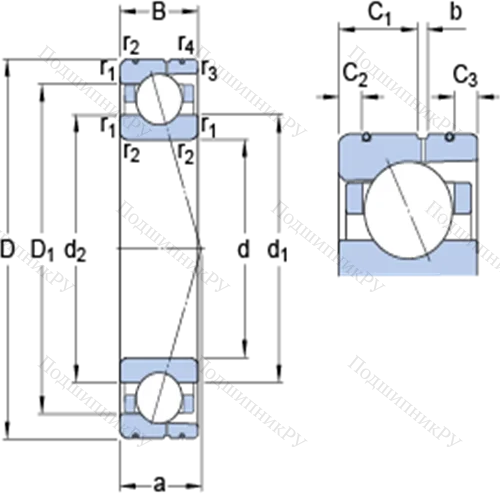 Прецизионные радиально-упорные шарикоподшипники 7036 ACD/HCP 4AL от производителя  SKF