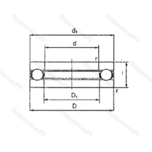 Подшипник шариковый упорный 2904-1/2 от производителя  FBJ