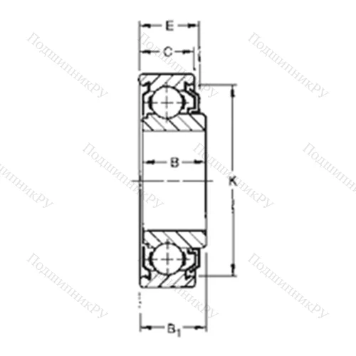 Подшипник шариковый радиальный 207KLD