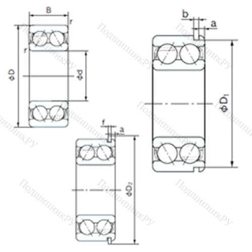 Подшипник шариковый радиально-упорный 5204NR