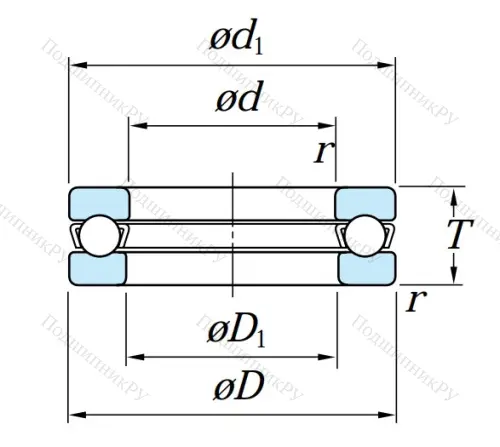 Упорный шариковый подшипник 51306 от производителя  KOYO