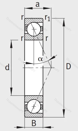 Сверхточный подшипник B 71905 ETP 4SUL от производителя  FAG