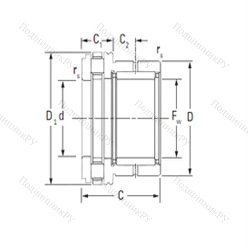 Подшипник комбинированный NAXR 25TN