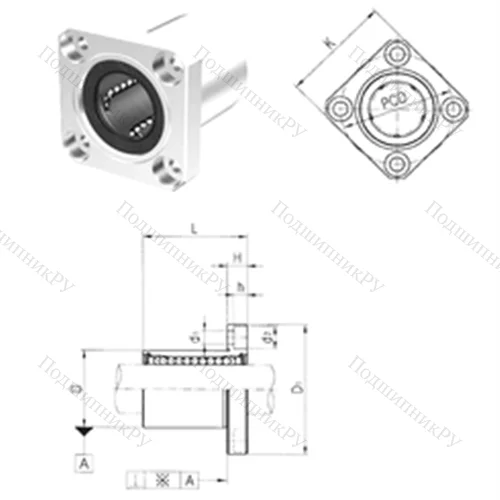 Подшипник шариковый линейный LMK 35 от производителя  Samick
