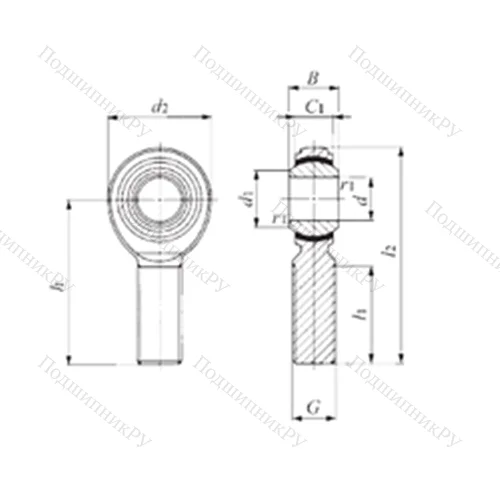 Подшипник скольжения сферический POS 5EC от производителя  IKO