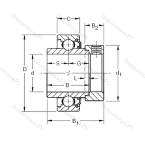 Подшипник шариковый радиальный 1012KL