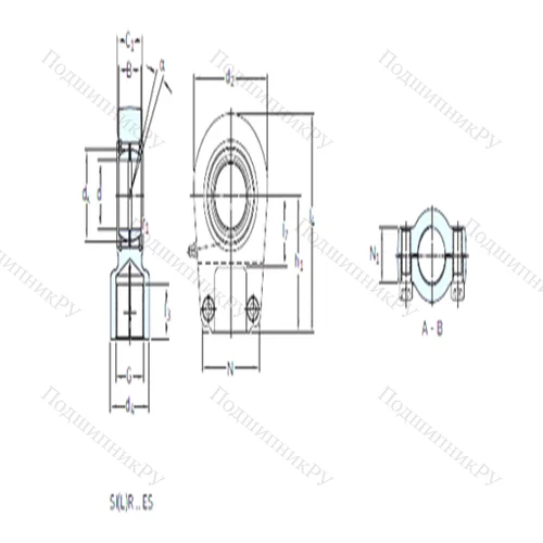 Подшипник скольжения сферический SIR 100 ES от производителя  SKF