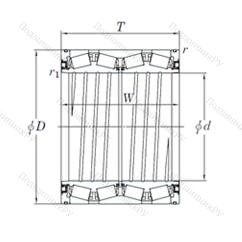 Подшипник роликовый радиально-упорный 47TS 584542