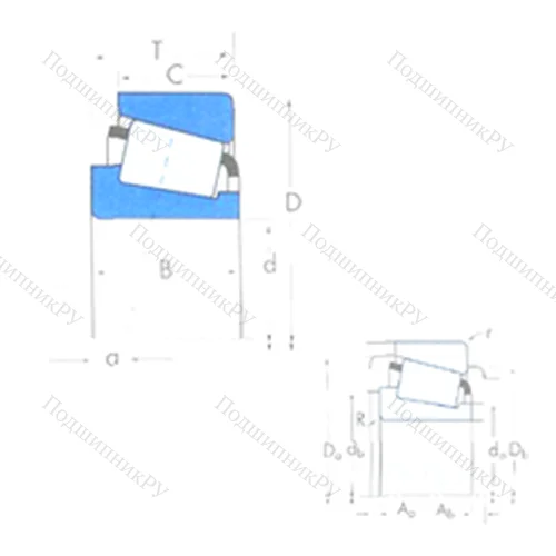 Подшипник роликовый радиально-упорный 07087/07196 от производителя  TIMKEN