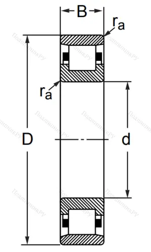 Цилиндрический роликовый подшипник 2310 (N 310) в Москве