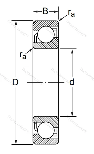 Радиально-упорный шариковый подшипник 7312 ACM/DF (346312 Л  ГОСТ) в Москве