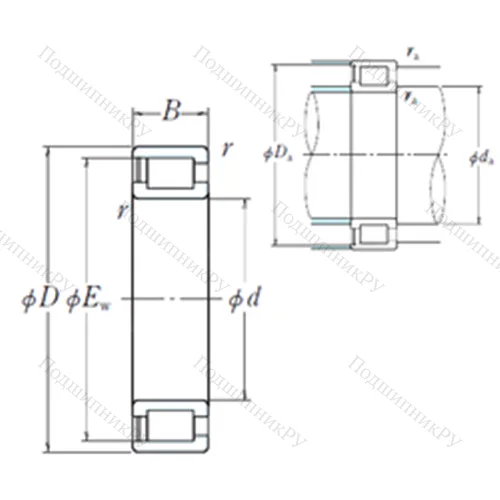 Подшипник роликовый радиальный NCF 3056V