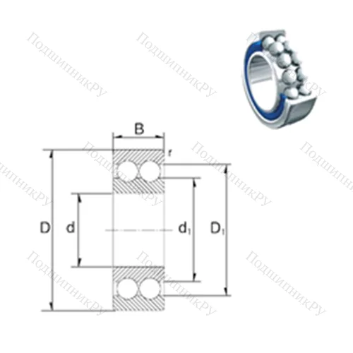 Подшипник шариковый радиально-упорный S 5208-2RS от производителя  ZEN