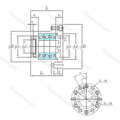 Подшипник шариковый упорно-радиальный BSU 3572BDF