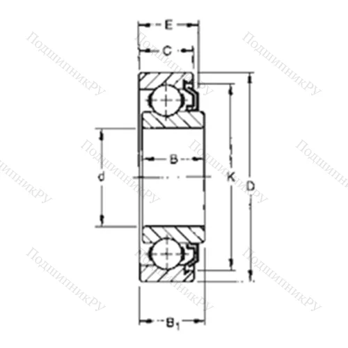 Подшипник шариковый радиальный 201KL