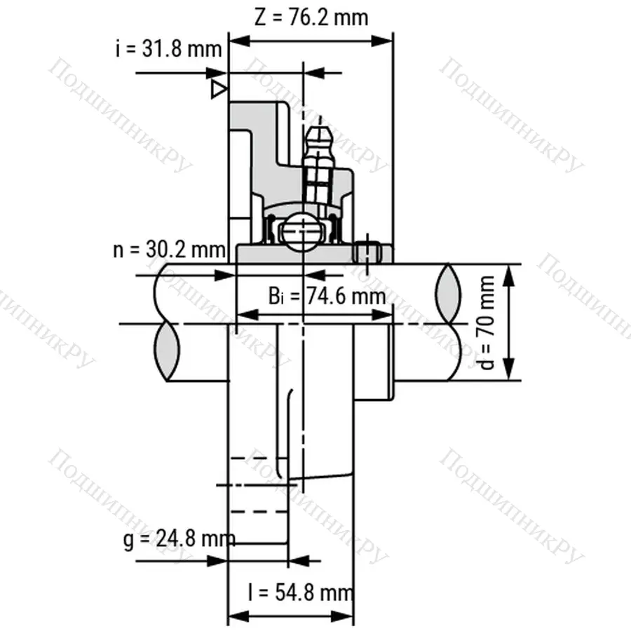 Подшипниковый узел SS-UCF 214 - Вал: 70 мм