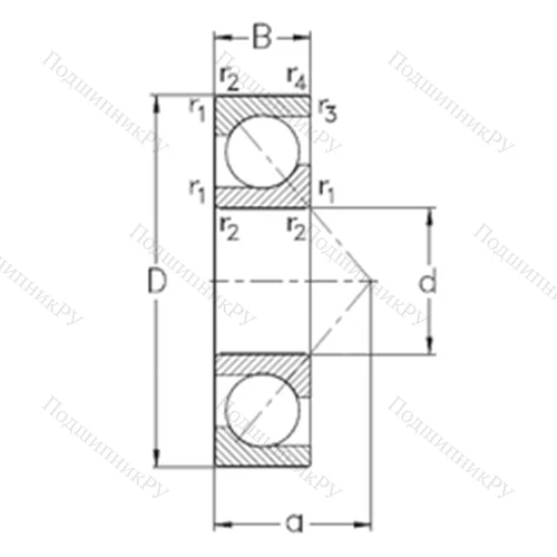 Подшипник шариковый радиально-упорный 7212-BECB-MP