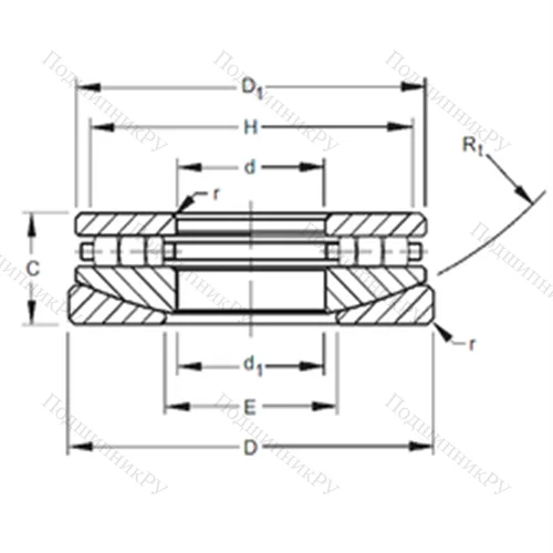 Подшипник роликовый упорный 100TPS 145 от производителя  TIMKEN