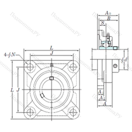 Подшипниковый узел шариковый радиальный UCF 315-48 от производителя  KOYO
