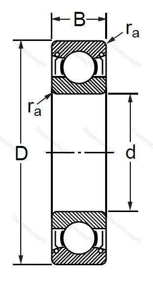 Шариковый однорядный подшипник 76-80221 (6221 ZZC 3) в Москве