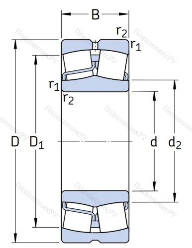 Сферический роликовый подшипник 22318 E от производителя  SKF