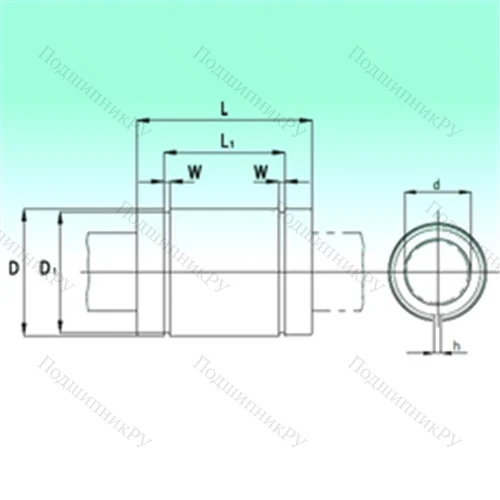 Подшипник шариковый линейный KBS 1232-PP от производителя  NBS