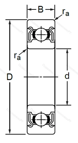 Однорядный шариковый подшипник SS 6809 ZZ (1000809 ZZ Ю ГОСТ) в Москве