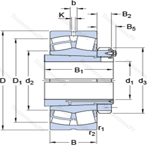 Сферические роликоподшипники на закрепительной втулке 23164 CCK/W 33 + OH 3164 H от производителя  SKF Сферические роликоподшипники на закрепительной втулке 23164 CCK/W 33 + OH 3164 H от производителя  SKF