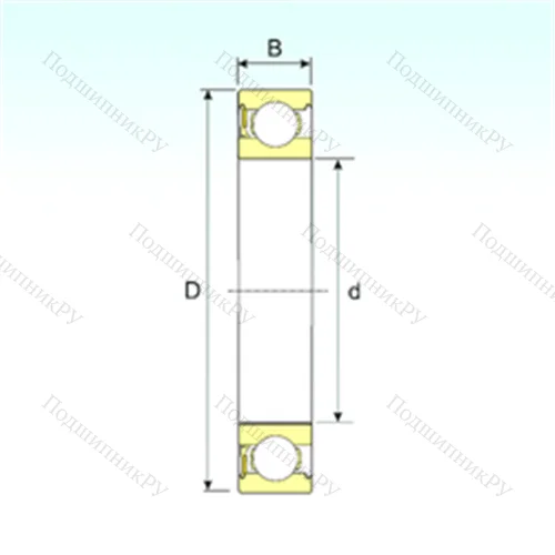 Подшипник шариковый радиальный 6206-RZ