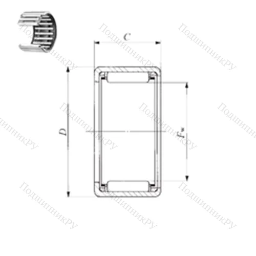 Подшипник игольчатый радиальный TAW 5045 Z