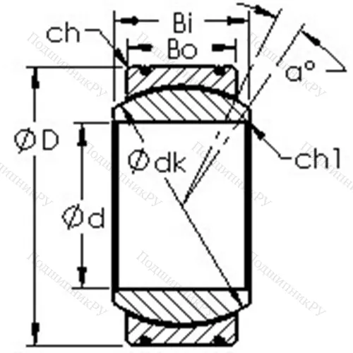 Подшипник скольжения сферический GE 140XT/X