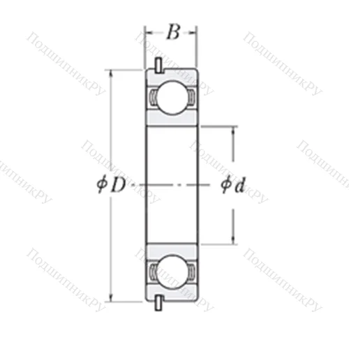 Подшипник шариковый радиальный LJ 2-NR от производителя  RHP