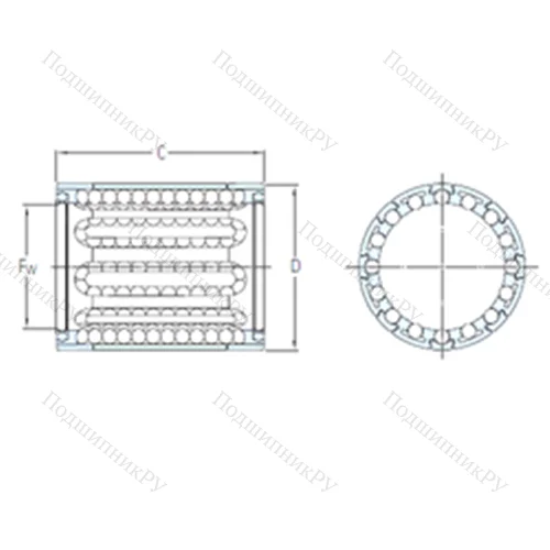 Подшипник шариковый линейный LBBR 14-2LS/HV 6 от производителя  SKF
