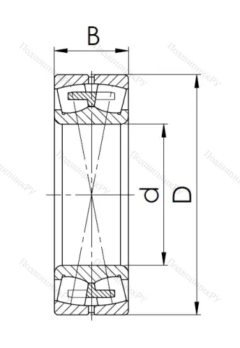 Сферический роликовый подшипник 3612 Н (22312 MW 33) в Москве