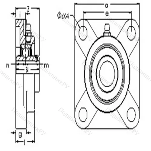 Подшипниковый узел, дюймовая серия UCF 207-22E от производителя  AST