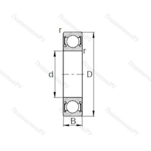 Подшипник шариковый радиальный HC 6308DDh от производителя  KBC