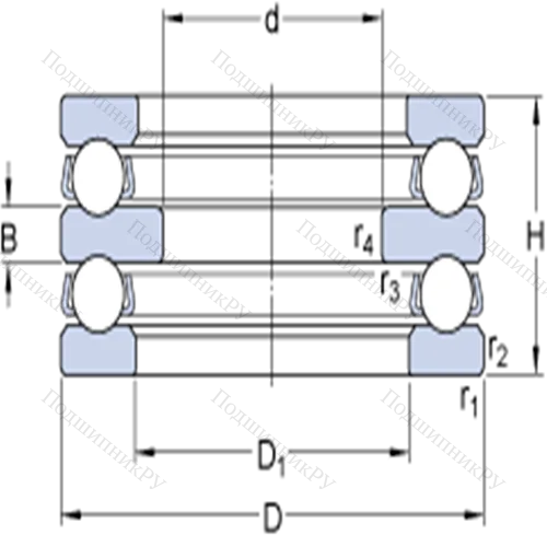 Двойные упорные шарикоподшипники 52204 от производителя  SKF Двойные упорные шарикоподшипники 52204 от производителя  SKF