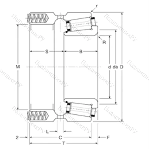 Подшипник роликовый радиально-упорный 131093X/131152XP от производителя  Gamet