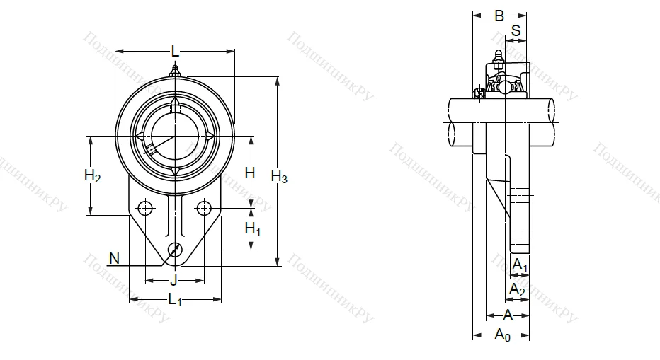 Подшипниковый узел UCFK 207 (UCFH 207) в Москве