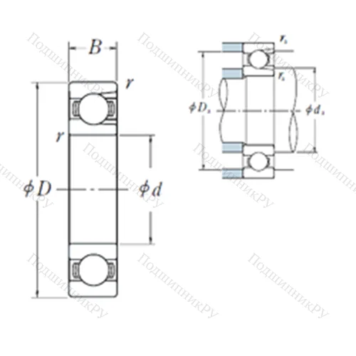 Подшипник шариковый радиальный BL 214