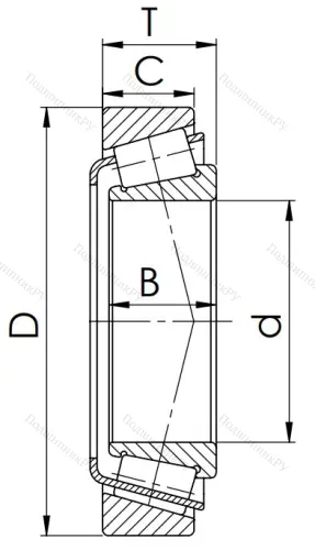 Конический роликовый подшипник 33208 (3007208) в Москве