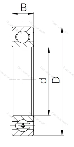 Шариковый однорядный подшипник 304 (6304) в Москве