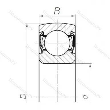 Шариковый однорядный подшипник 580205 (1726205 2RS) в Москве